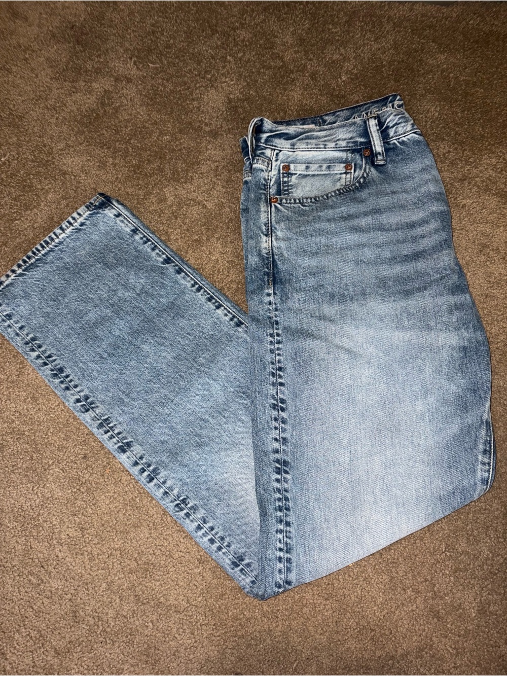 American Eagle Outfitters Light Blue Men’s Straight Jeans - Picture 2 of 5